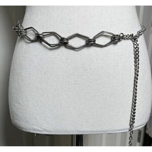 Vintage Silver Chain Linked Adjustable Belt 39"